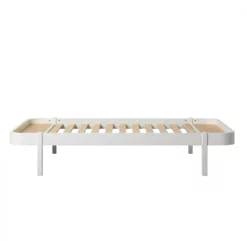 Lit Ado Wood Lounger 120x200 - Blanc
