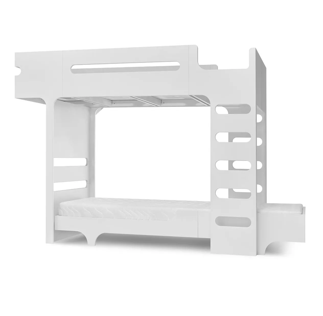 Lit Superposé F+ A Bed Et Son Matelas - Blanc 1 Lit Superposé F+ A Bed Et Son Matelas - Blanc